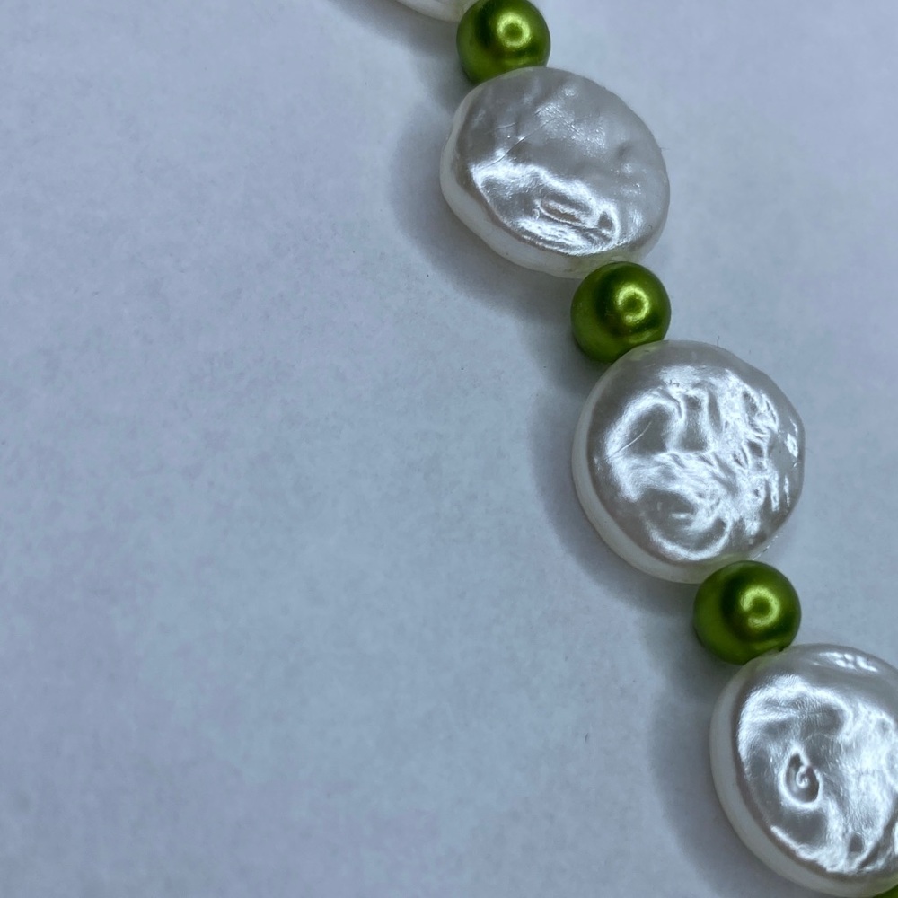 Green and Silver Paw Pendant Handmade Badge Holder Necklace - Picture 4 of 5